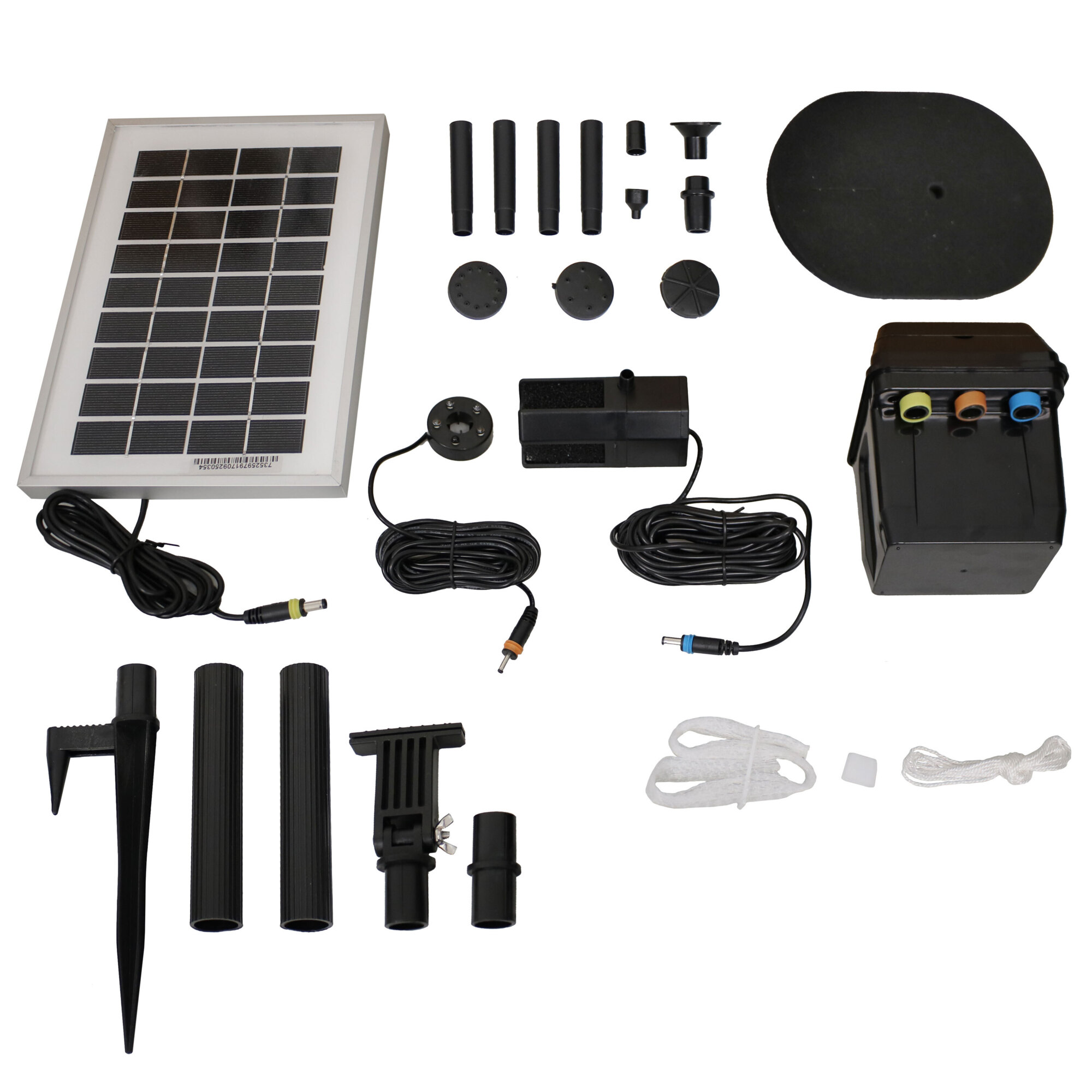 Sunnydaze Decor Solar Pump and Solar Panel Kit - 66 GPH, 36in. Lift, 12.5 Volts, Model# SL-P107E